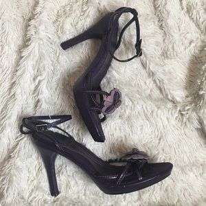 Fioni Purple heels with ankle strap size 7
